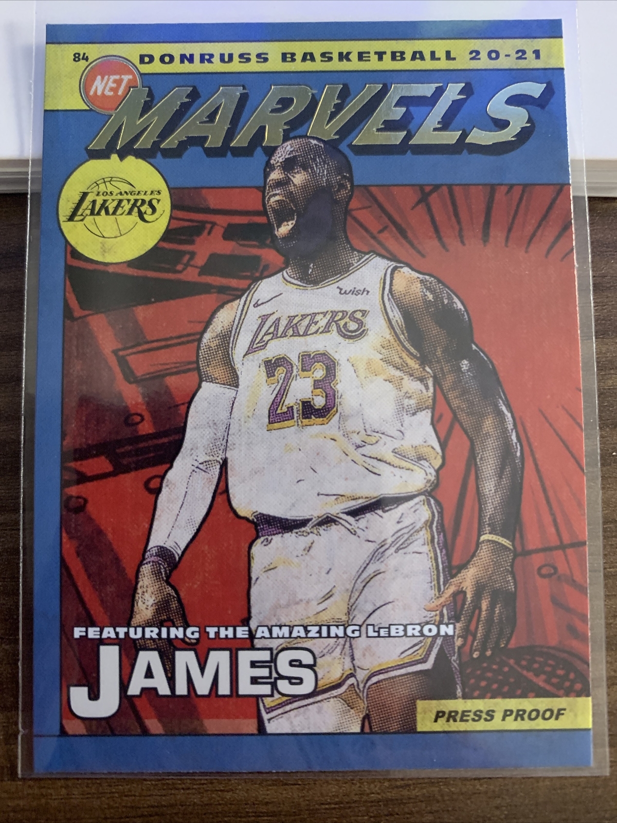 2020-21 PANINI DONRUSS NET MARVELS #15 LEBRON JAMES PRESS PROOF 