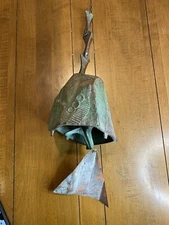 XL Vtg PAOLO SOLERI WINDBELL Hanging Bronze Brass Cosanti Garden Chime Wind Bell