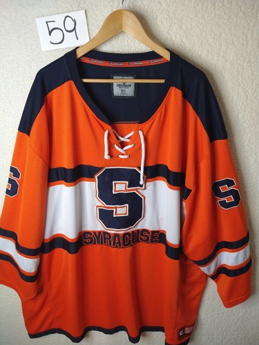 Syracuse Colosseum Ice Hockey Stitched Drawstring Orange Jersey Size 6XL