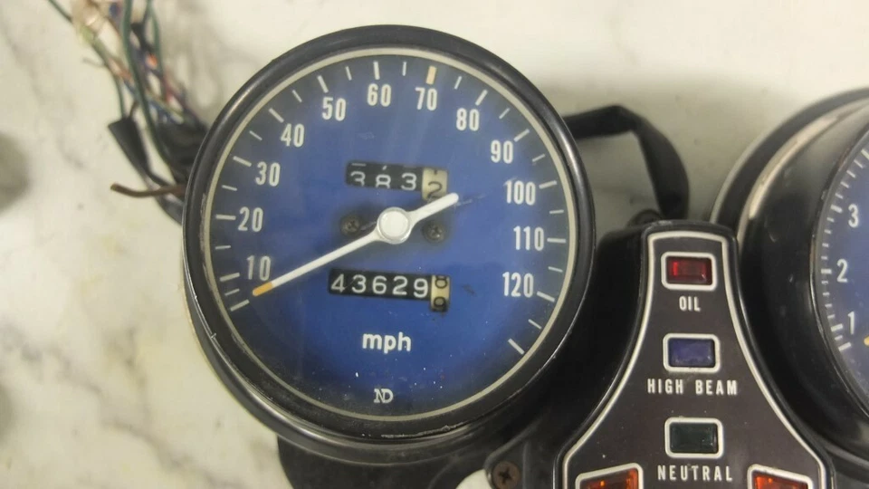 75 Honda CB550 CB 550 F Four Gauges Meters Speedometer Speedo Tachometer Tach - Image 4 of 4