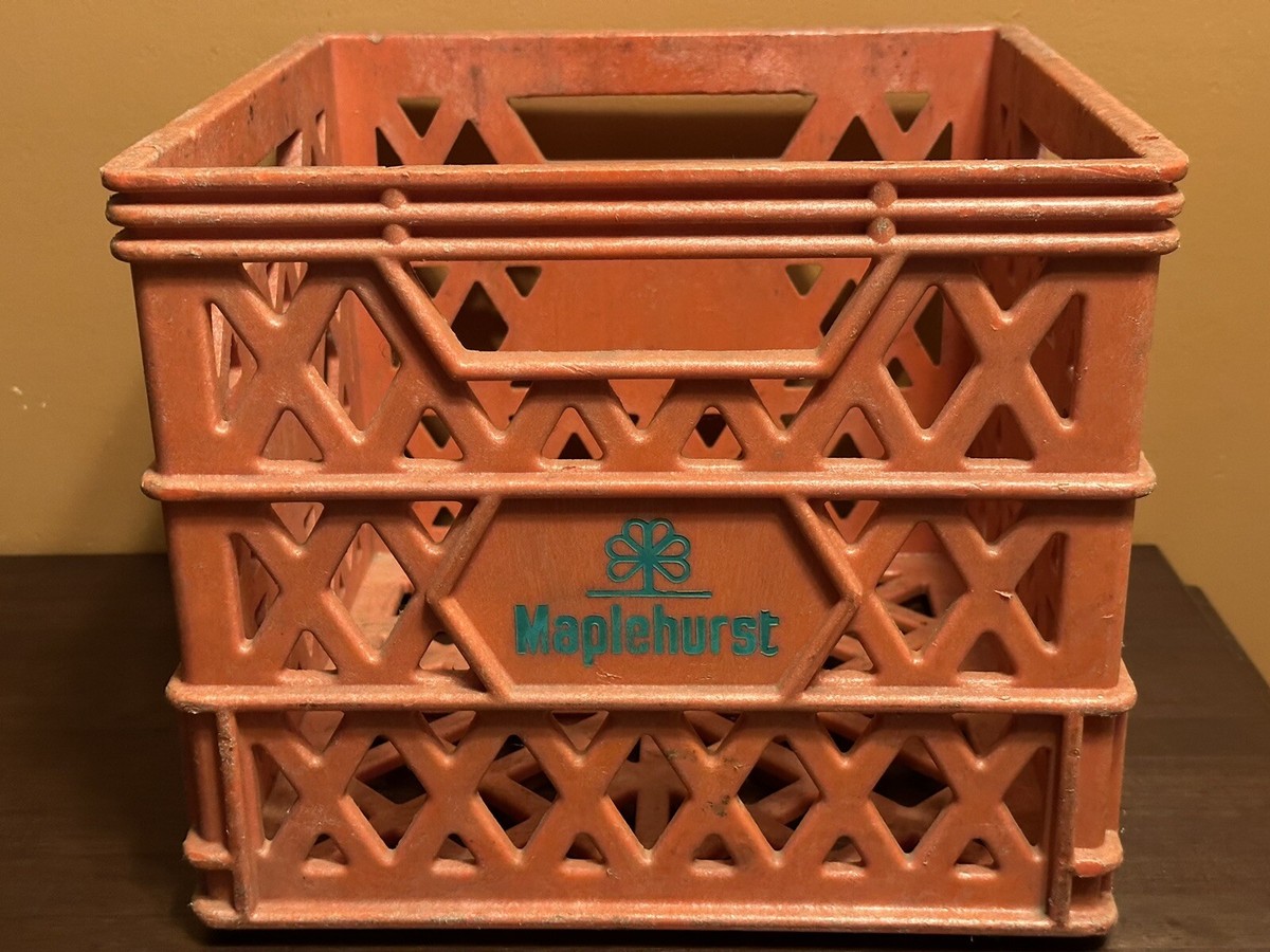 Vintage Red Maplehurst Milk Crate 13 X 13 Heavy 5 Lbs | eBay