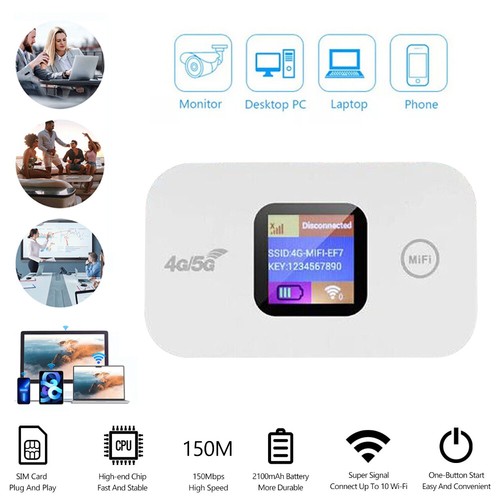 4G/5G LTE Tragbare Mobiler Wireless WLAN Router Hotspot WiFi Modem SIM Karte - Picture 2 of 16