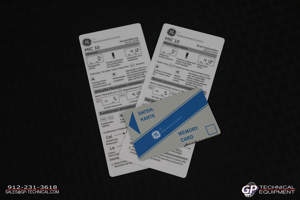 GE Inspection Technologies MIC 10 w/MIC 201 Probe Hardness Tester - Waygate NDT