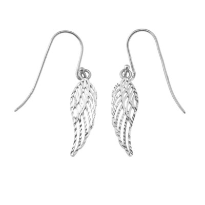 Ohrringe Engelsflügel Cut-Out Glitzerschliff in Sterlingsilber