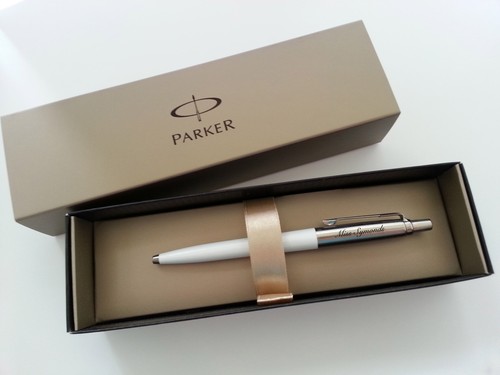Personalised Engraved Parker Jotter Ballpoint Pen + GIFT Box option PRESENT - Foto 10 di 17