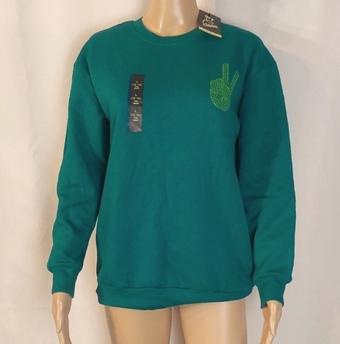 art Class Turquoise Boys Crew Neck Fleece Pullover Sweatshirt Green Size L 12/14 - Picture 1 of 7