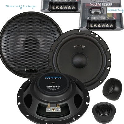 Crunch 16,5cm 200 Watt Flach Lautsprecher Set nur 4,5cm PKW Auto Boxen DSX-6.2C 