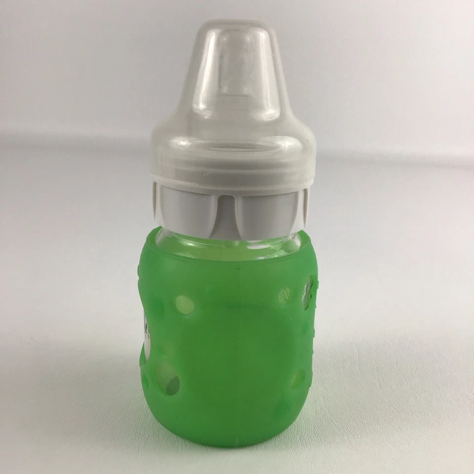 Biberón de vidrio completo Born Free funda de silicona verde bebé 4 onzas Foto 2 de 4