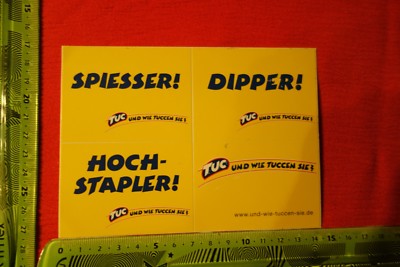 Alter Aufkleber TUC Spiesser Dipper Hochstapler