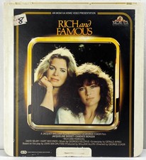 Rich and Famous CED Movie VideoDisc MGM Jacquelin Bisset Candice Bergen