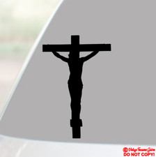 JESUS CHRIST CRUCIFIXION CRUCIFIX CHRISTIAN CROSS Vinyl Decal Sticker Car Window