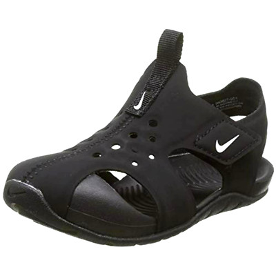 Nike Sunray Protect 2 Black/White Water Closed Toe Sandals Little Boys Size 7
