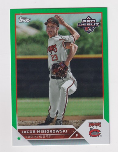 2023 Topps Pro Debut GREEN FOIL #PD-72 JACOB MISIOROWSKI RC Rookie 97/99 Brewers