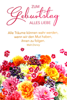 Geburtstagskarte Karte Geburtstag GlüCkwunschkarte GrußKarte Spruch Zitat TräUme