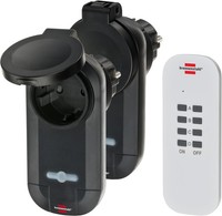Brennenstuhl Funkschalt-Set Funksteckdosen Set AußEnbereich IP44 2Er 1000W 25M