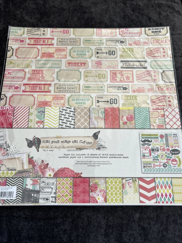 Набор для скрапбукинга MME Find Your Wings And Fly эмали кнопки кронштейны наклейки - Изображение 2 из 4