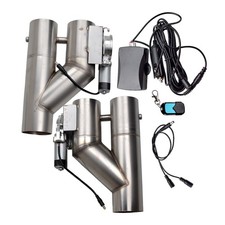 2x 3 76mm Electric Exhaust Downpipe Y-pipe Dual Valve W Remote Control 2x 3 76mm Electric Exhaust Downpipe Y-pipe Dual Valve W Remote Control