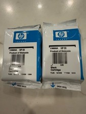 Genuine HP 56 Black Ink Cartridges C6656A Sealed Pair OEM Product of Malaysia
