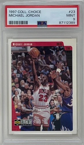 Michael Jordan 1997 UD Collectors Choice Bulls NBA Basketball Card #23 PSA 9