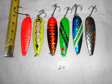 LOT DREAMWEAVER MAGNUM SALMON TROLLING FISHING SPOONS SALMON TROUT DOWNRIGGER 20