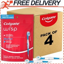 4-Pack Colgate Max Fresh Wisp Disposable Travel Toothbrushes, Peppermint - 24ct
