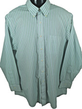 Brooks Brothers 1818 Mens Dress Shirt Size 17 34 Non Iron Slim Fit Supima Cotton