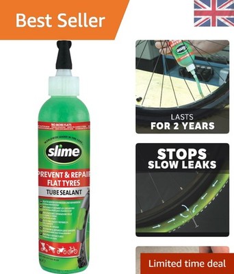 Slime 10015 Fahrradschlauch Dichtstoff, 237ml umweltfreundliche Pannenreparaturlösung