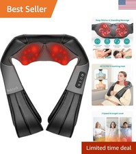 Shiatsu Neck Massager for Pain Relief Deep Tissue with Heat, 3D Kneading Mass...
