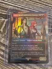 Pristine MTG Mary Read and Anne Bonny (Borderless) #120 Foil NM Assassin's Creed