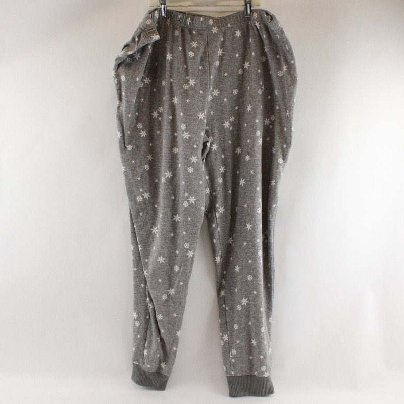 Secret Treasures Snowflake Pattern Gray Pajama Pants Women's 2X 18W-20W