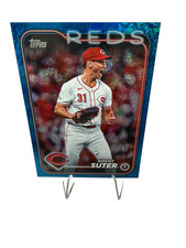 Brent Suter 2024 Topps Update Series Blue Holo Foilboard /999 #US78 Reds