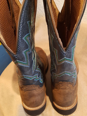Justin Herren Westernstiefel braun/schwarz Stickerei Tekno Crepe Sohle