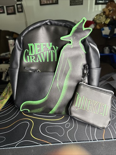 Defy Gravity Wicked The Movie 2024, Faux Leather Mini Backpack NWT Elphaba - Picture 2 of 4