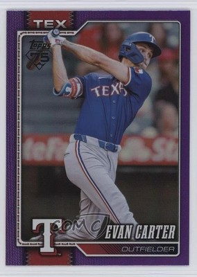 2026 Topps Series 1 Purple Rainbow Foil 71/250 Evan Carter #110 1h6j