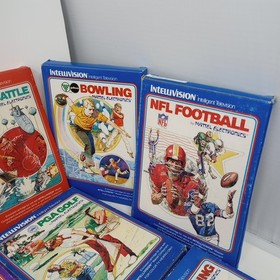 Lot Of 16 Intellivision Games With Boxes (Some Have Manuals & Overlays)