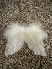 Vintage White Feather 5 Angel Wings For Crafting Plush Doll Accessory Ornament