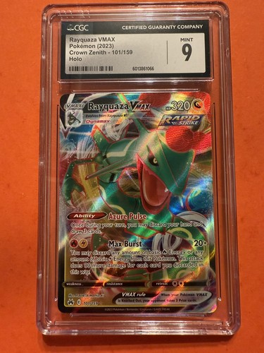 Rayquaza VMAX graded CGC 9 for sale on eBay