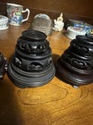 Lots Of 10 Pieces Vintage Chinese Round Wooden Table Display Stands — photo 4