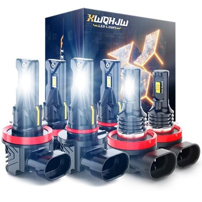 6500K For Toyota Highlander 2014-2019 LED Headlight Bulbs Hi/Low + Fog Light Kit