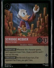 Scrooge McDuck - Ebenezer Scrooge Cold Foil Super Rare Winterspell 124/204 NM