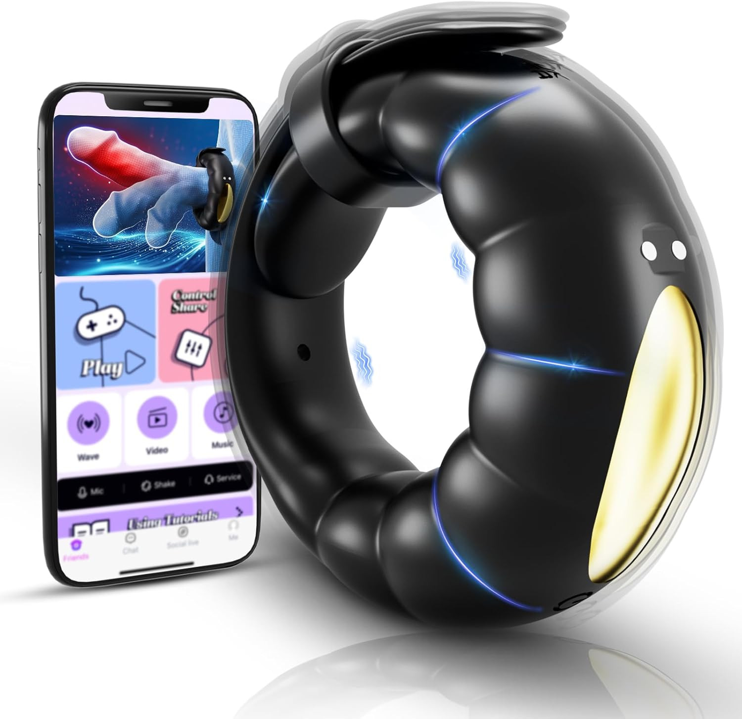 Anello Vibrante App Sexytoysys: Giochi di Coppia 10 Modalità