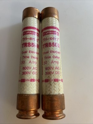 2 Mersen Ferraz Shawmut TriOnic Time Delay Fuses PN: TRS50R zab