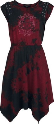 Black Premium by EMP Damen Rooted in Reverence Dress with Embroidery, Lacing &