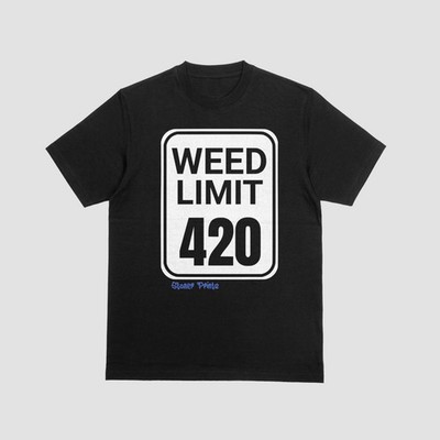 Weed Limit 420 Funny Tee T-Shirt Speed Limit Parody 