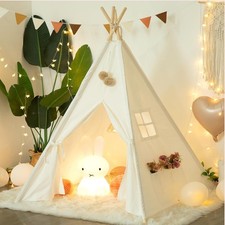 RongFa Teepee Tent for Kids-Portable Play Tent Indoor Outdoor White open box