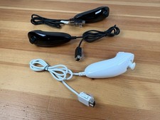 3 x Official Original Nunchuck Controller Nintendo Wii Remote - Black White