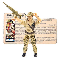 Vintage 1984 GI JOE Complete JUNGLE TROOPER RECONDO w FILE CARD ARAH