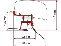 Fiamma F40Van Adapter FüR Mercedes V-Klasse Ab Bj. 2014
