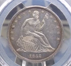1842 Seated Liberty Half Dollar *SMALL DATE* Rev of 1842 50c PCGS AU Detail #706