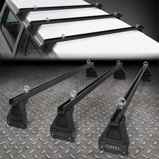 [3Pcs] 58" Universal Aluminum Top Roof Rack Rail Cross Bar Cargo Carrier Black